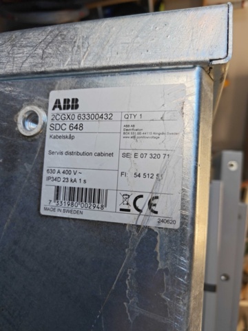 1435718-5 Cable cabinet 4 pcs - ABB SDC 648