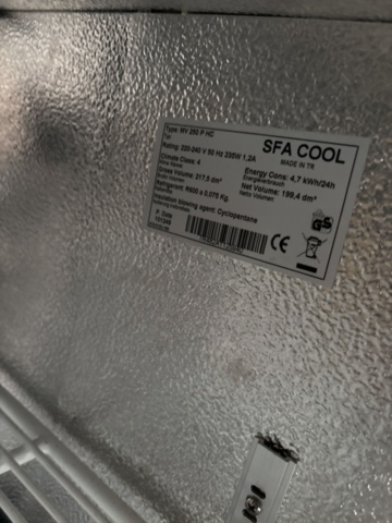 1428483-6 Beverage cooler - SFA Cool MV 250 P HC