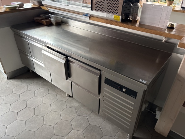 1428490-4 Refrigerated counter with work surface and 8 drawers - Asber