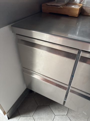 1428490-9 Refrigerated counter with work surface and 8 drawers - Asber