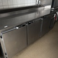 1428496-2 Refrigerated counter with cooling channel and 3 cabinets