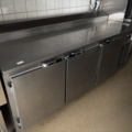 1428496-3 Refrigerated counter with cooling channel and 3 cabinets