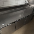 1428496-4 Refrigerated counter with cooling channel and 3 cabinets