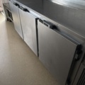 1428496-8 Refrigerated counter with cooling channel and 3 cabinets