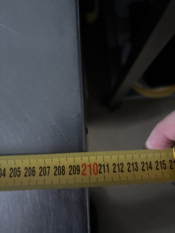 1428496-9 Refrigerated counter with cooling channel and 3 cabinets