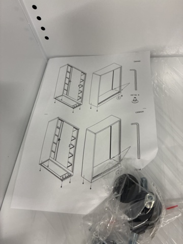 1492972-14 Förvaringsskåp SPACE Skjutdörrar, 1950x1200x450 mm, vit