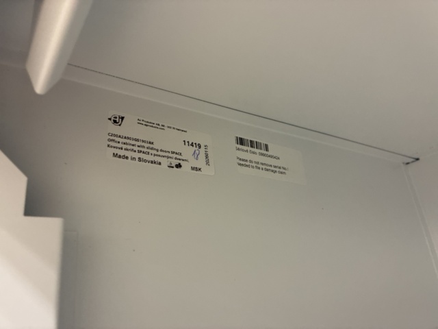 1492972-15 Förvaringsskåp SPACE Skjutdörrar, 1950x1200x450 mm, vit