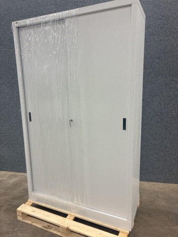 1492973-3 Förvaringsskåp SPACE Skjutdörrar, 1950x1200x450 mm, vit