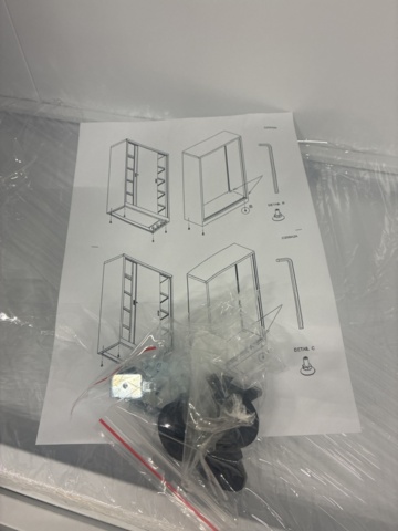 1492973-12 Förvaringsskåp SPACE Skjutdörrar, 1950x1200x450 mm, vit