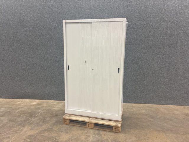 1492974-2 Storage cabinet SPACE Sliding doors, 1950x1200x450 mm, white