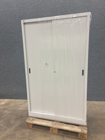 1492974-3 Storage cabinet SPACE Sliding doors, 1950x1200x450 mm, white