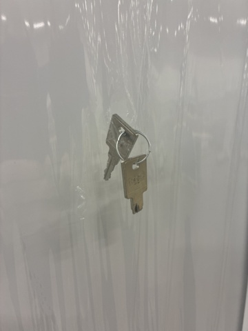 1492974-5 Storage cabinet SPACE Sliding doors, 1950x1200x450 mm, white