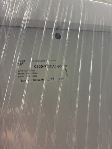 1492974-15 Storage cabinet SPACE Sliding doors, 1950x1200x450 mm, white