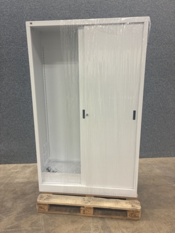 1492974-18 Storage cabinet SPACE Sliding doors, 1950x1200x450 mm, white