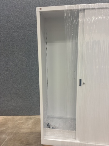 1492974-19 Storage cabinet SPACE Sliding doors, 1950x1200x450 mm, white