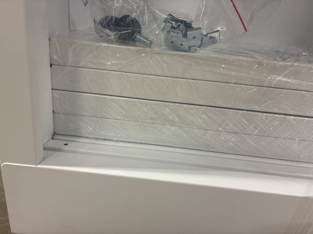 1492974-21 Storage cabinet SPACE Sliding doors, 1950x1200x450 mm, white