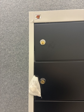 1492990-5 Charging cabinet RECOVER with 10 compartments 1800x400x500 mm, gray with black doors