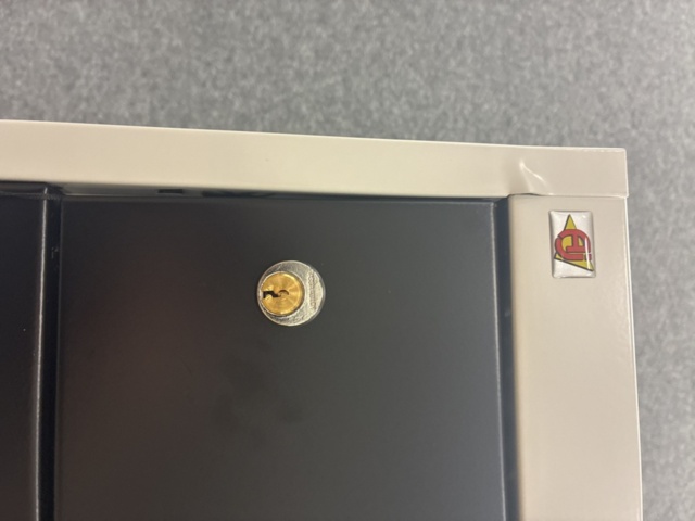 1492990-6 Charging cabinet RECOVER with 10 compartments 1800x400x500 mm, gray with black doors