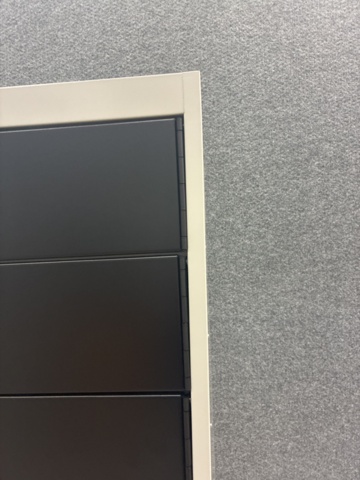 1492990-12 Charging cabinet RECOVER with 10 compartments 1800x400x500 mm, gray with black doors