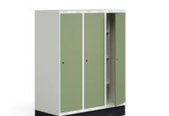 1492979 Elevskåp ROZ 3 sektioner, inkl. sockel, 1510x1200x550 mm, grön