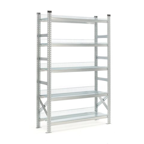 1493051-1 Shelving system TRANSFORM 1972x975x400 mm - wire shelves + extension sections