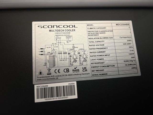 1493236-13 Display fridge Scandomestic MDC2584BB