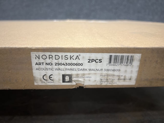 1493244-6 2 pcs Acoustic panels Nordic 3000x600mm