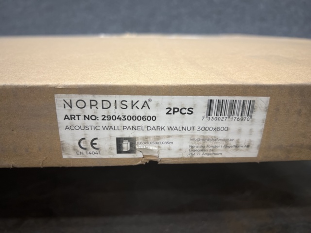 1493244-7 2 pcs Acoustic panels Nordic 3000x600mm