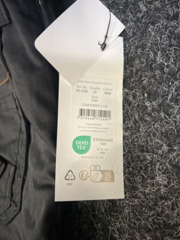 1493349-3 11 pcs Work trousers Jobman, size C44