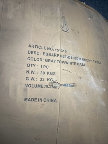 1493424-2 Dining table EBBARP Ø150