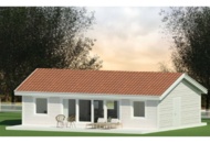 1493486 Frame for a single-storey holiday home or smaller villa of approximately 80 sq m