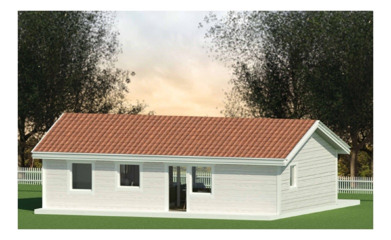 1493486-3 Frame for a single-storey holiday home or smaller villa of approximately 80 sq m