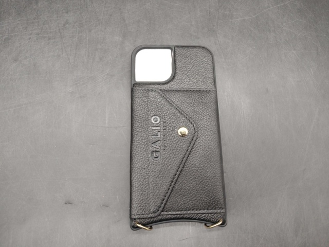 1461342-4 Mobilskal + tillbehör, 50  st, Galio – iPhone 13, svart läder, kortfack, axelrem