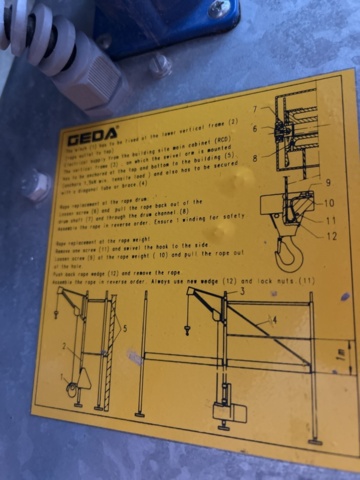 1455023-9 Material hoist with wire rope and control - Geda Maxi 150 S -2020