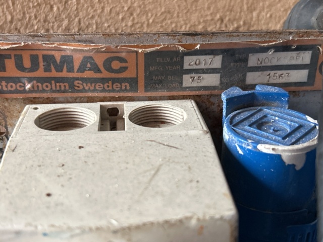 1455024-6 Material lifts 2 pcs with rope - TUMAC Nock PFL