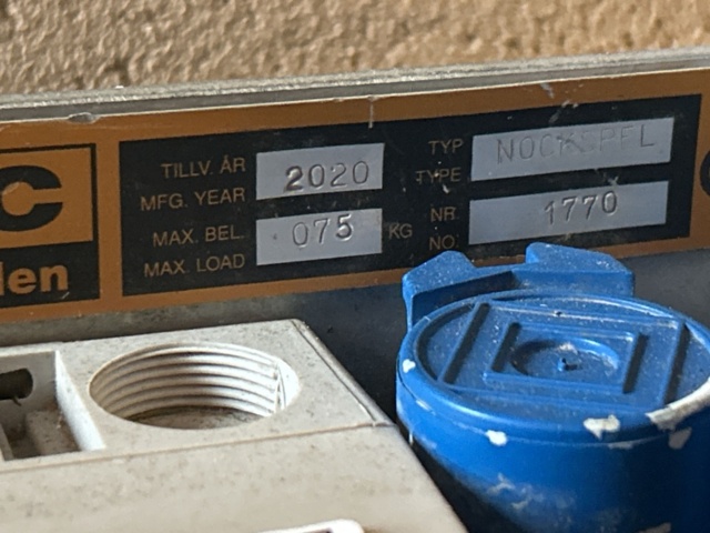 1455024-11 Material lifts 2 pcs with rope - TUMAC Nock PFL