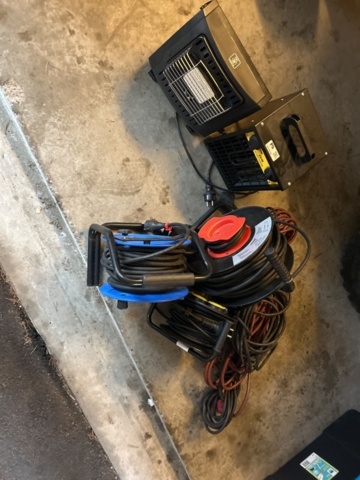1455030-2 Cable reels, extension cables and fan heaters