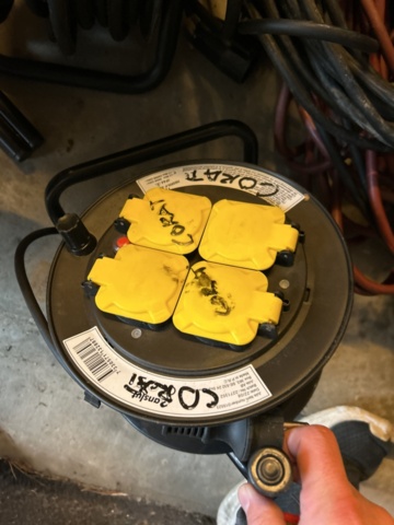 1455030-4 Cable reels, extension cables and fan heaters