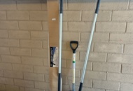 1455032 Three roof scrapers one shovel