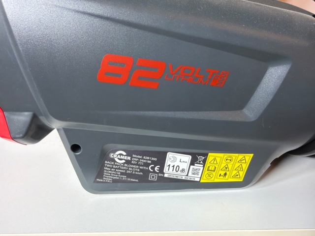 1495381-3 Cramer backpack leaf blower 82B1300