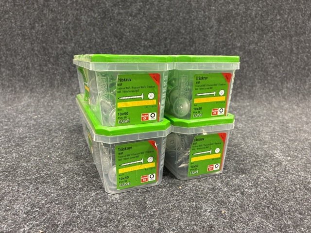 1494582-1 4 pcs Packs Wood Screw 10x50, Essve