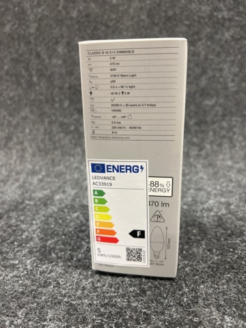 1494589-5 8 LED lamps Ledvance Classic B 40 E14 Dimmable