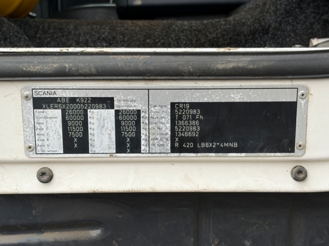 1368062-57 Scania R420 6x2 11.7 Manual, 420hp, 2009