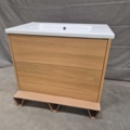 1495501-1 Bathroom chest of drawers 82 cm - demoex with washbasin, drawer interior, electrical outlet