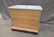 1495501 Bathroom chest of drawers 82 cm - demoex with washbasin, drawer interior, electrical outlet