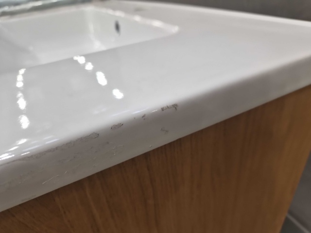 1495501-3 Bathroom chest of drawers 82 cm - demoex with washbasin, drawer interior, electrical outlet