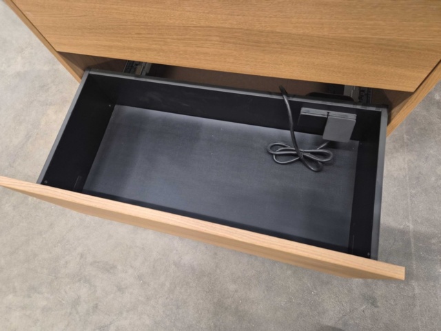 1495501-5 Bathroom chest of drawers 82 cm - demoex with washbasin, drawer interior, electrical outlet