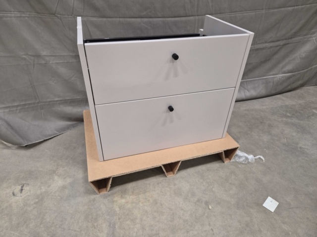 1495502-1 Bathroom chest of drawers 70 cm - demoex with drawer interior, water trap, two drawers