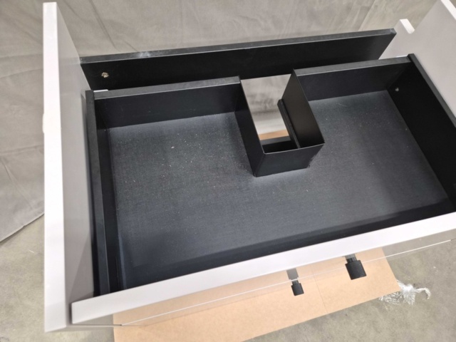 1495502-3 Bathroom chest of drawers 70 cm - demoex with drawer interior, water trap, two drawers