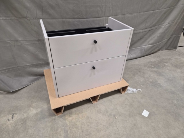 1496559-1 Bathroom chest of drawers 70 cm - demoex with drawer interior, water trap, two drawers